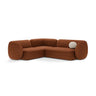 Kate 4-Sitzer Ecksofa, Linke Seite, aus Boucle in Terrakotta (Baloo 2078), 252x220 cm von Micadoni – Bild 1