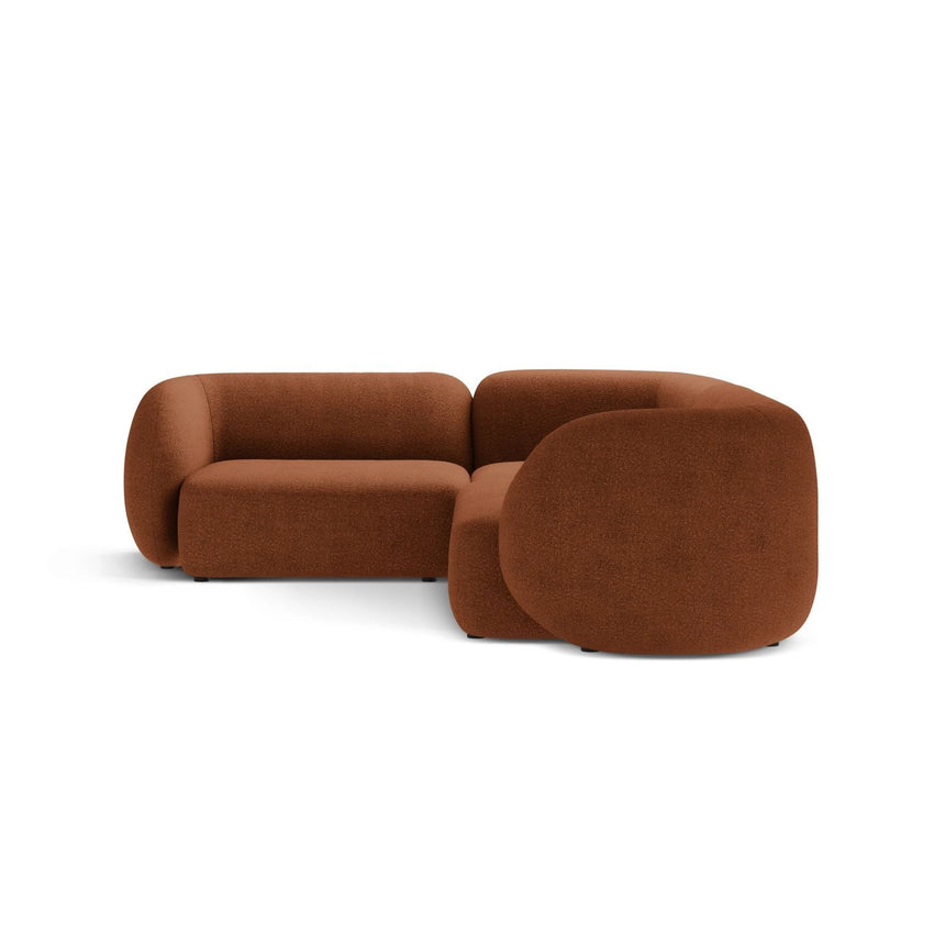 Kate 4-Sitzer Ecksofa, Linke Seite, aus Boucle in Terrakotta (Baloo 2078), 252x220 cm von Micadoni – Bild 3