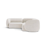 Kate 4-Sitzer Ecksofa, Linke Seite, aus Samt, Boucle oder Strukturstoff, 252x220 cm von Micadoni – Bild 3