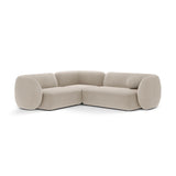 Kate 4-Sitzer Ecksofa, Linke Seite, aus Samt in Beige (Salvador 1), 252x220 cm von Micadoni – Bild 1