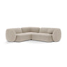 Kate 4-Sitzer Ecksofa, Linke Seite, aus Samt in Beige (Salvador 1), 252x220 cm von Micadoni – Bild 1