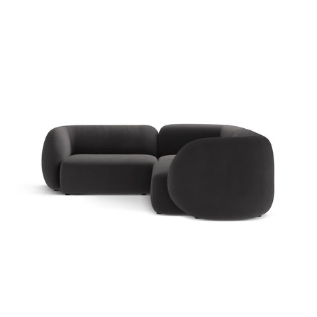 Kate 4-Sitzer Ecksofa, Linke Seite, aus Samt in Dunkelgrau (Salvador 18), 252x220 cm von Micadoni – Bild 4