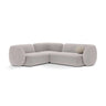 Kate 4-Sitzer Ecksofa, Linke Seite, aus Samt in Hellgrau (Salvador 16), 252x220 cm von Micadoni – Bild 1