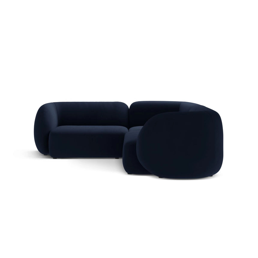 Kate 4-Sitzer Ecksofa, Linke Seite, aus Samt in Königsblau (Salvador 05), 252x220 cm von Micadoni – Bild 4