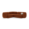 Kate 4-Sitzer Ecksofa, Linke Seite, aus Samt in Terrakotta (Salvador 14), 252x220 cm von Micadoni – Bild 1