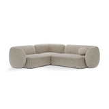 Kate 4-Sitzer Ecksofa, Linke Seite, aus Strukturierter Stoff in Beige Melange (Puente 06), 252x220 cm von Micadoni – Bild 1