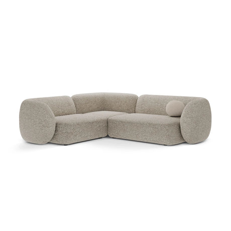 Kate 4-Sitzer Ecksofa, Linke Seite, aus Strukturierter Stoff in Beige Melange (Puente 06), 252x220 cm von Micadoni – Bild 1