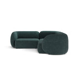Kate 4-Sitzer Ecksofa, Linke Seite, aus Strukturierter Stoff in Green Blue Melange (Puente 39), 252x220 cm von Micadoni – Bild 4