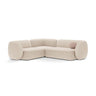 Kate 4-Sitzer Ecksofa, Linke Seite, aus Strukturierter Stoff in Light Beige Melange (Puente 03), 252x220 cm von Micadoni – Bild 1
