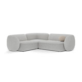 Kate 4-Sitzer Ecksofa, Linke Seite, aus Strukturierter Stoff in Light Grey Melange (Puente 80), 252x220 cm von Micadoni – Bild 1