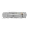 Kate 4-Sitzer Ecksofa, Linke Seite, aus Strukturierter Stoff in Light Grey Melange (Puente 80), 252x220 cm von Micadoni – Bild 1