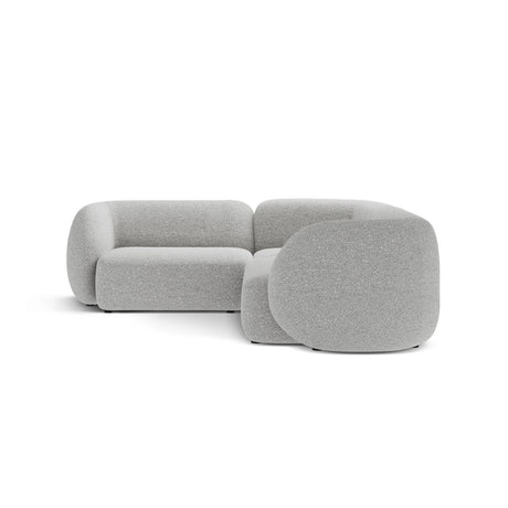 Kate 4-Sitzer Ecksofa, Linke Seite, aus Strukturierter Stoff in Light Grey Melange (Puente 80), 252x220 cm von Micadoni – Bild 4
