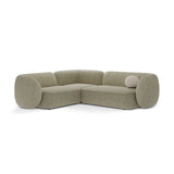 Kate 4-Sitzer Ecksofa, Linke Seite, aus Strukturierter Stoff in Moss Green Melange (Puente 33), 252x220 cm von Micadoni – Bild 1