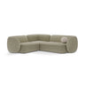 Kate 4-Sitzer Ecksofa, Linke Seite, aus Strukturierter Stoff in Moss Green Melange (Puente 33), 252x220 cm von Micadoni – Bild 1