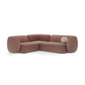 Kate 4-Sitzer Ecksofa, Linke Seite, aus Strukturierter Stoff in Pink Melange (Puente 68), 252x220 cm von Micadoni – Bild 1