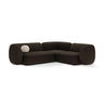 Kate 4-Sitzer Ecksofa, Rechte Seite, aus Boucle in Braun (Baloo 2081), 252x220 cm von Micadoni – Bild 1
