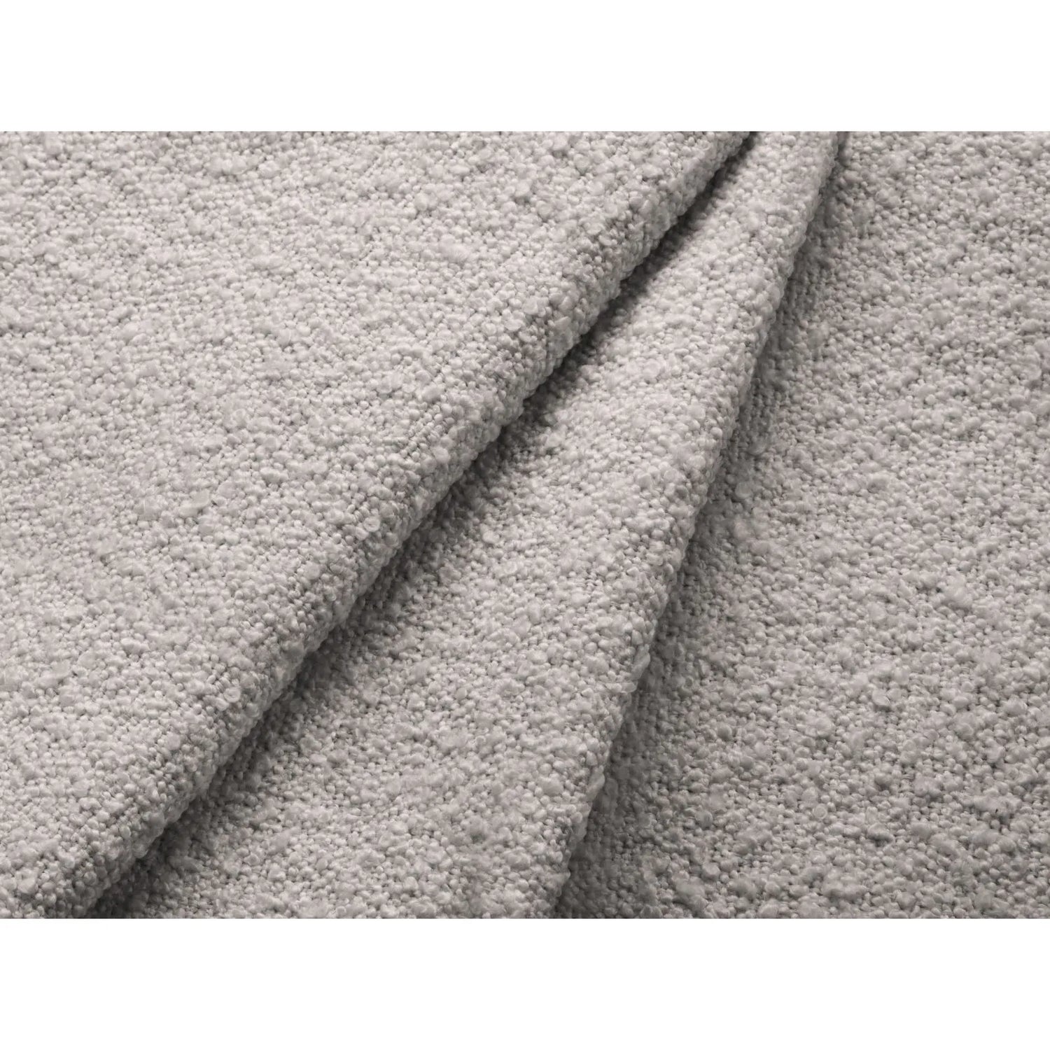 Kate 4-Sitzer Ecksofa, Rechte Seite, aus Boucle in Hellgrau (Baloo 2085), 252x220 cm von Micadoni – Bild 4