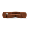 Kate 4-Sitzer Ecksofa, Rechte Seite, aus Boucle in Terrakotta (Baloo 2078), 252x220 cm von Micadoni – Bild 1