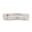 Kate 4-Sitzer Ecksofa, Rechte Seite, aus Samt, Boucle oder Strukturstoff, 252x220 cm von Micadoni – Bild 1