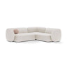 Kate 4-Sitzer Ecksofa, Rechte Seite, aus Samt, Boucle oder Strukturstoff, 252x220 cm von Micadoni – Bild 1