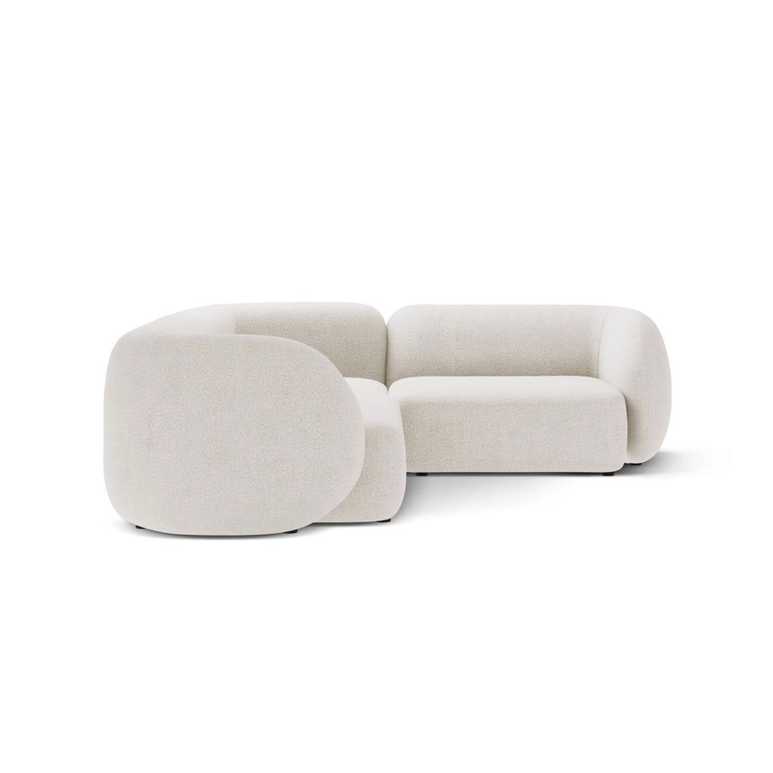 Kate 4-Sitzer Ecksofa, Rechte Seite, aus Samt, Boucle oder Strukturstoff, 252x220 cm von Micadoni – Bild 3