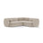 Kate 4-Sitzer Ecksofa, Rechte Seite, aus Samt in Beige (Salvador 1), 252x220 cm von Micadoni – Bild 1