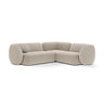Kate 4-Sitzer Ecksofa, Rechte Seite, aus Samt in Beige (Salvador 1), 252x220 cm von Micadoni – Bild 1
