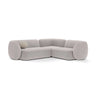 Kate 4-Sitzer Ecksofa, Rechte Seite, aus Samt in Hellgrau (Salvador 16), 252x220 cm von Micadoni – Bild 1