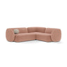 Kate 4-Sitzer Ecksofa, Rechte Seite, aus Samt in Rosa (Salvador 11), 252x220 cm von Micadoni – Bild 1