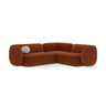 Kate 4-Sitzer Ecksofa, Rechte Seite, aus Samt in Terrakotta (Salvador 14), 252x220 cm von Micadoni – Bild 1