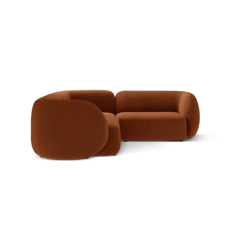 Kate 4-Sitzer Ecksofa, Rechte Seite, aus Samt in Terrakotta (Salvador 14), 252x220 cm von Micadoni – Bild 4