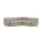 Kate 4-Sitzer Ecksofa, Rechte Seite, aus Strukturierter Stoff in Beige Melange (Puente 06), 252x220 cm von Micadoni – Bild 1