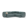 Kate 4-Sitzer Ecksofa, Rechte Seite, aus Strukturierter Stoff in Blue Melange (Puente 73), 252x220 cm von Micadoni – Bild 1