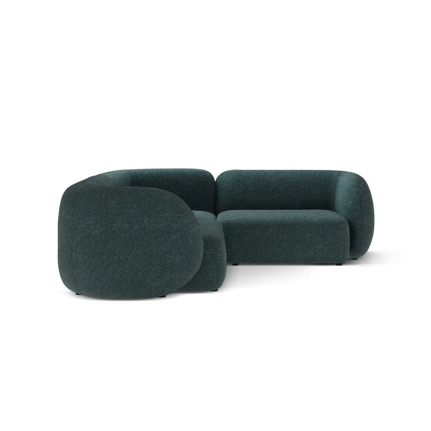 Kate 4-Sitzer Ecksofa, Rechte Seite, aus Strukturierter Stoff in Green Blue Melange (Puente 39), 252x220 cm von Micadoni – Bild 4