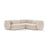 Kate 4-Sitzer Ecksofa, Rechte Seite, aus Strukturierter Stoff in Light Beige Melange (Puente 03), 252x220 cm von Micadoni – Bild 1