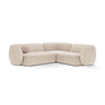 Kate 4-Sitzer Ecksofa, Rechte Seite, aus Strukturierter Stoff in Light Beige Melange (Puente 03), 252x220 cm von Micadoni – Bild 1