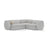 Kate 4-Sitzer Ecksofa, Rechte Seite, aus Strukturierter Stoff in Light Grey Melange (Puente 80), 252x220 cm von Micadoni – Bild 1