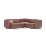 Kate 4-Sitzer Ecksofa, Rechte Seite, aus Strukturierter Stoff in Pink Melange (Puente 68), 252x220 cm von Micadoni – Bild 1
