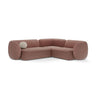 Kate 4-Sitzer Ecksofa, Rechte Seite, aus Strukturierter Stoff in Pink Melange (Puente 68), 252x220 cm von Micadoni – Bild 1