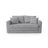 Lido 2-Sitzer Sofa mit Schlaffunktion, ausklappbar, aus Boucle in Grau (CORAL 75), 158x69 cm von Micadoni – Bild 1