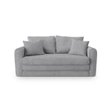 Lido 2-Sitzer Sofa mit Schlaffunktion, ausklappbar, aus Boucle in Grau (CORAL 75), 158x69 cm von Micadoni – Bild 1