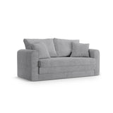 Lido 2-Sitzer Sofa mit Schlaffunktion, ausklappbar, aus Boucle in Grau (CORAL 75), 158x69 cm von Micadoni – Bild 4