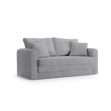 Lido 2-Sitzer Sofa mit Schlaffunktion, ausklappbar, aus Boucle in Grau (CORAL 75), 158x69 cm von Micadoni – Bild 4