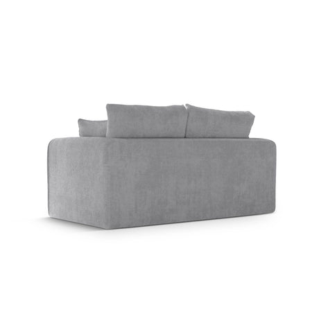 Lido 2-Sitzer Sofa mit Schlaffunktion, ausklappbar, aus Boucle in Grau (CORAL 75), 158x69 cm von Micadoni – Bild 5
