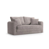 Lido 2-Sitzer Sofa mit Schlaffunktion, ausklappbar, aus Boucle in Warmes Grau (CORAL 50), 158x69 cm von Micadoni – Bild 4