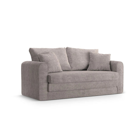 Lido 2-Sitzer Sofa mit Schlaffunktion, ausklappbar, aus Boucle in Warmes Grau (CORAL 50), 158x69 cm von Micadoni – Bild 4