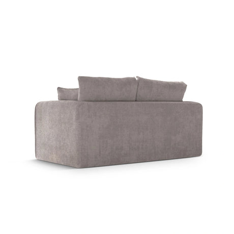 Lido 2-Sitzer Sofa mit Schlaffunktion, ausklappbar, aus Boucle in Warmes Grau (CORAL 50), 158x69 cm von Micadoni – Bild 5