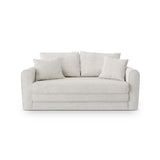 Lido 2-Sitzer Sofa mit Schlaffunktion, ausklappbar, aus Boucle oder Strukturstoff, 158x69 cm von Micadoni – Bild 1