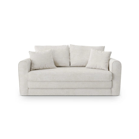 Lido 2-Sitzer Sofa mit Schlaffunktion, ausklappbar, aus Boucle oder Strukturstoff, 158x69 cm von Micadoni – Bild 1
