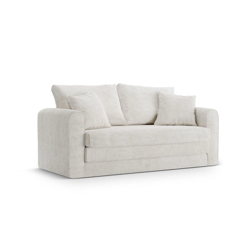 Lido 2-Sitzer Sofa mit Schlaffunktion, ausklappbar, aus Boucle oder Strukturstoff, 158x69 cm von Micadoni – Bild 4